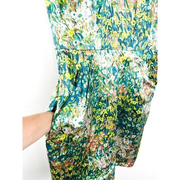 O’2nd Barney’s New York Floral Spring Bright Pocket Mini Dress Cotton Blend Size - Picture 3 of 10
